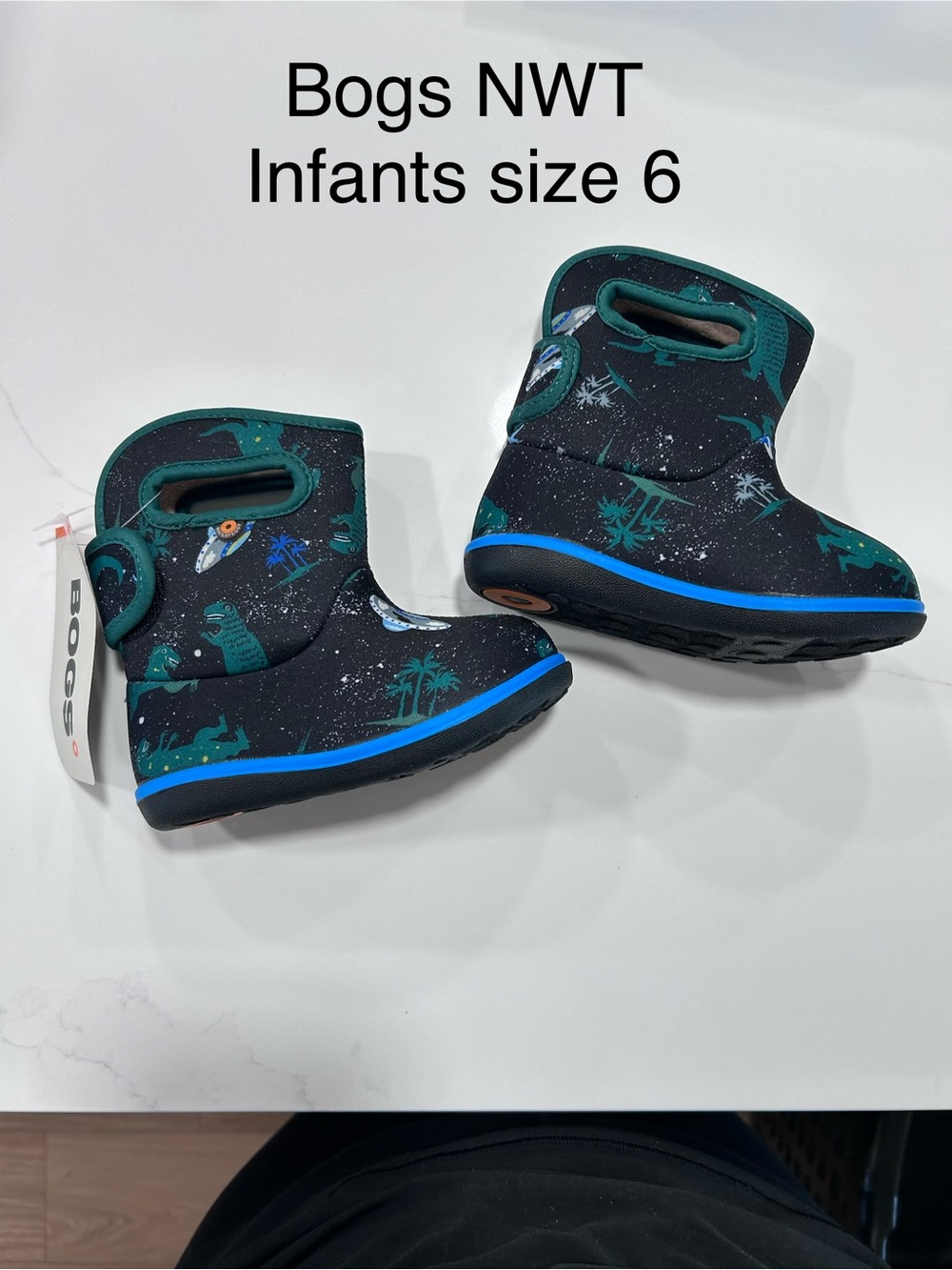 Bogs Kids Navy & Teal Space Print Waterproof Boots